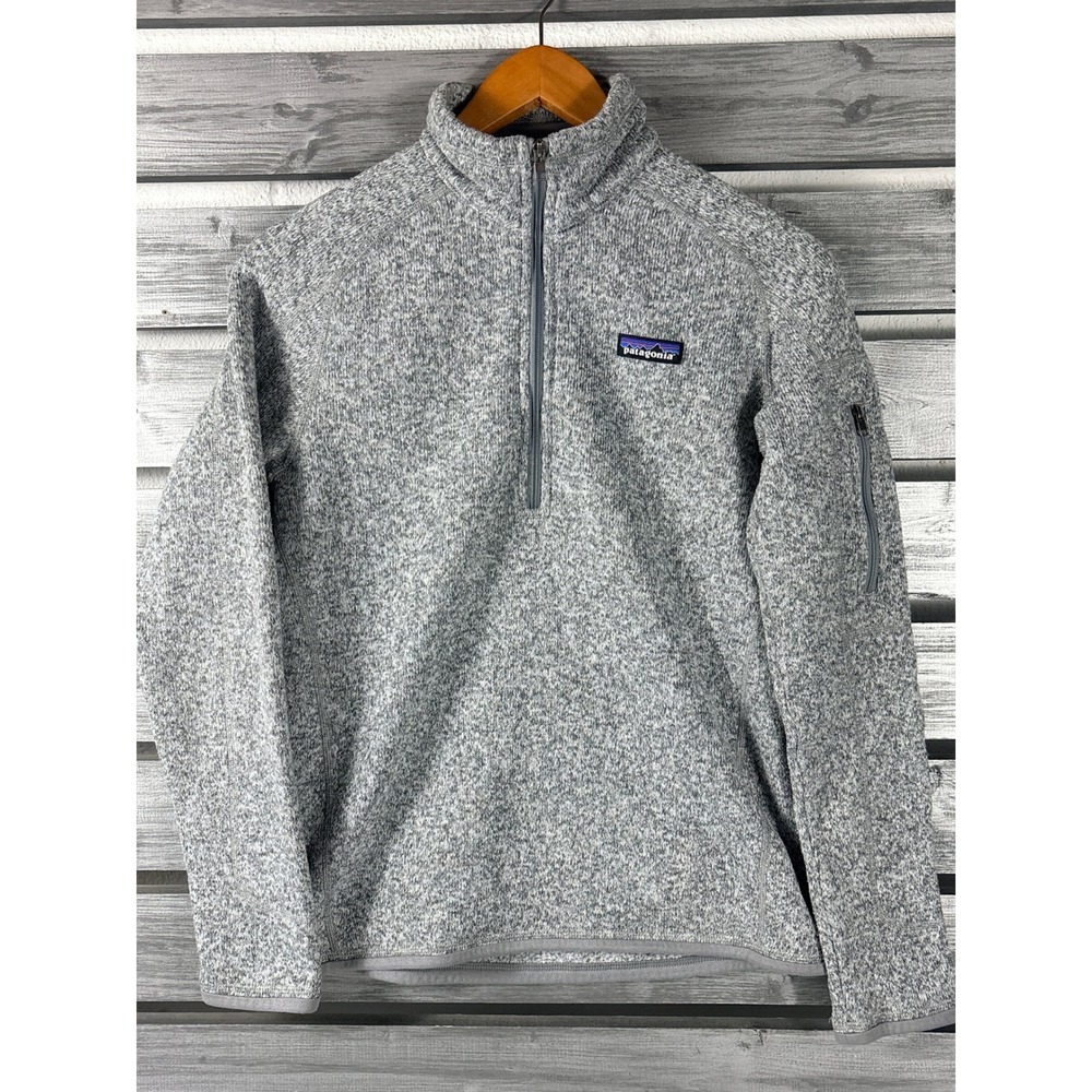 Patagonia Better Sweater 1/4 Zip Fleece Pullover Gray Heather Womens Small
